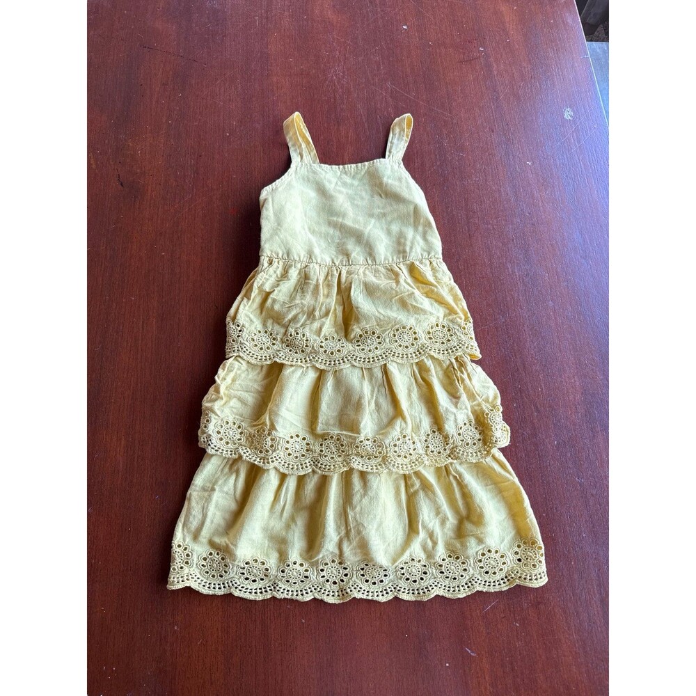 OLD NAVY eyelet ruffle gold sundress